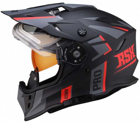 ШЛЕМ dual sport RSX Iceman (H331) Winter (желтые очки)